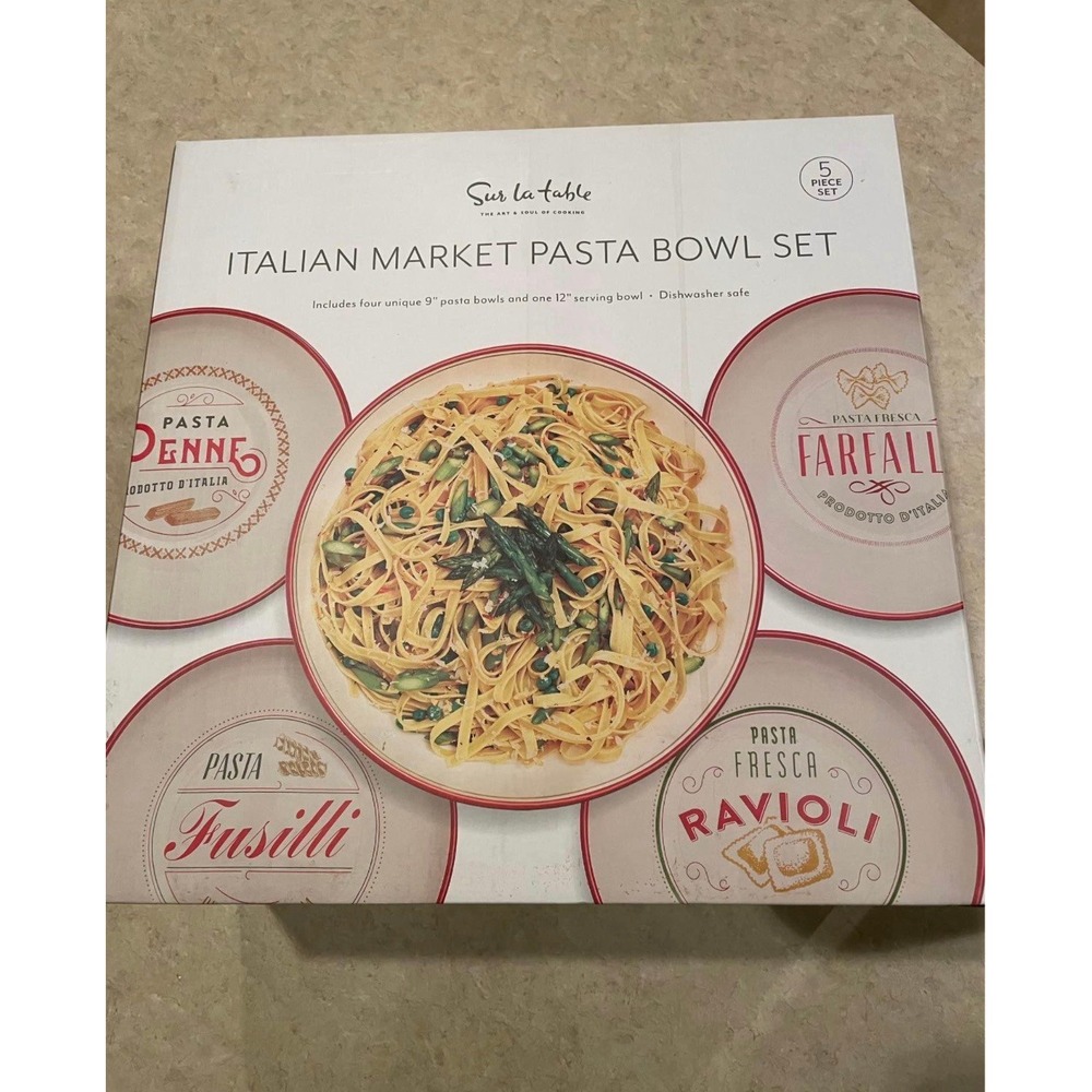 Brand New Sur La Table Italian Marketplace Bowl 5 Piece Set